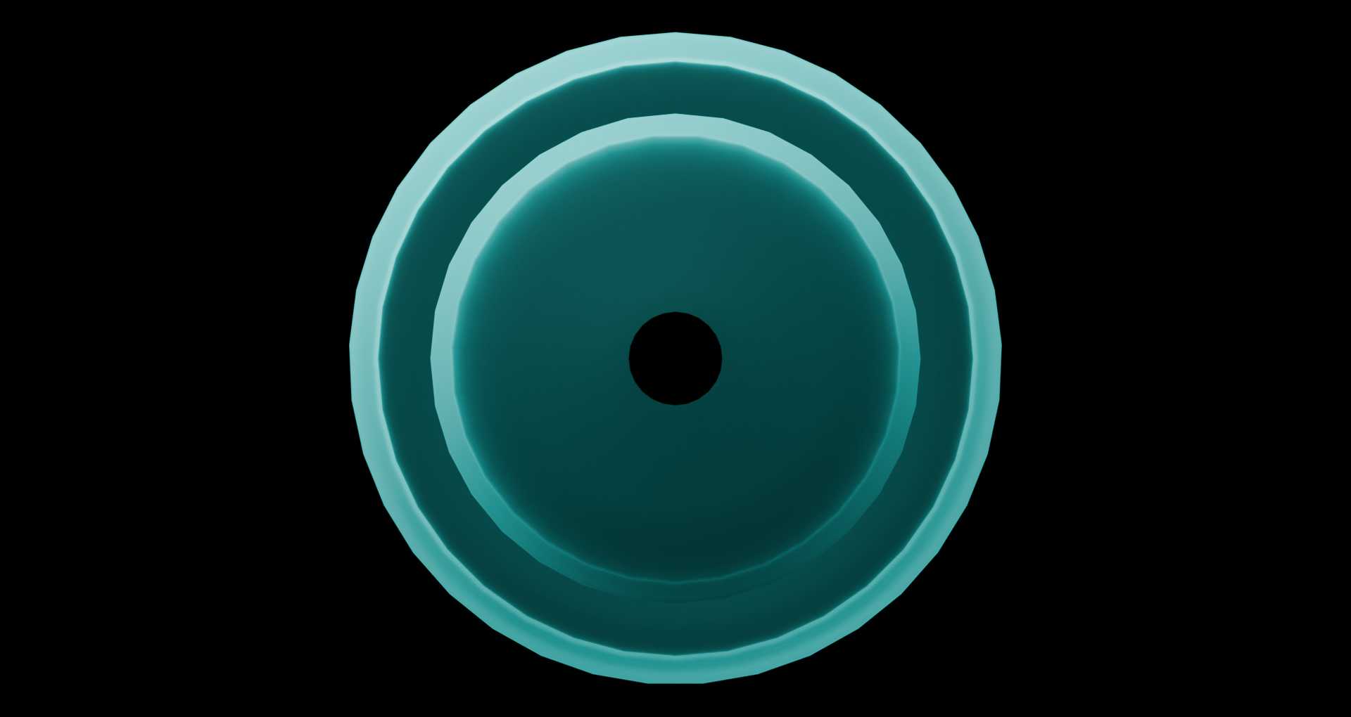 Top view of the reservoir with a circular safe area with a radius of 6.25 mm highlighted in orange.