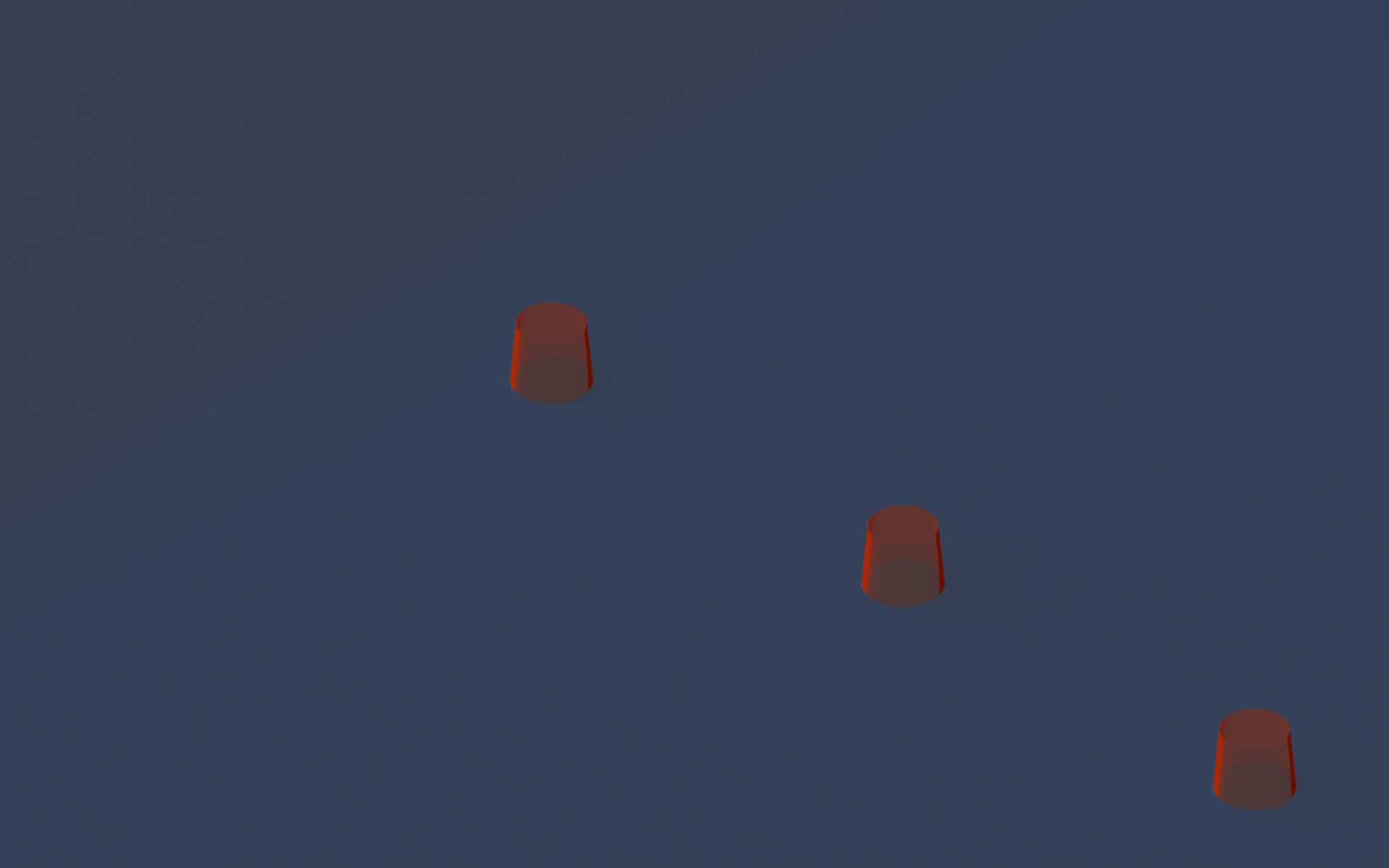 Close-up of multiple wells in a line.